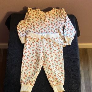 7 For All Mankind Floral Baby Outfit